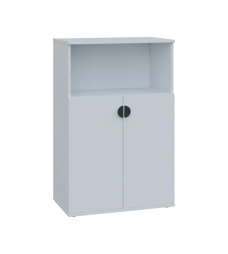 TN 3 - 7DN kancelářská skříň, 2-dveřová/nika, 1107x720x400, bílá